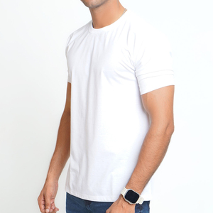 T-shirt de fitness pour homme, coupe ajustée, en polyester/coton de haute qualité, écologique, séchage rapide, grammage lourd, imprimé sur mesure - Product Image 5