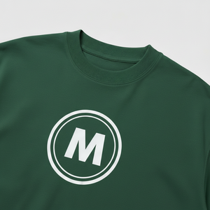 T-shirt surdimensionné en molleton épais pour homme, logo personnalisé sur le devant, respirant, séchage rapide, épaules tombantes, mélange polyester/coton - Product Image 5