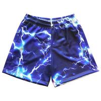 Shorts de basketball personnalisés pour hommes en satin, sublimation, couleur unie, séchage rapide, entrejambe de 5 pouces, double couche, streetwear décontracté