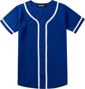 Custom Baseball Jersey Button <b>Down</b> Sports Shirt Quick Dry Fabric - Product Image 3