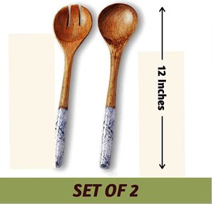 Utensilios para Ensaladas Hechos a Mano, Ecológicos, Aptos para Lavavajillas, para Cocina, Hechos en India - Product Image 1