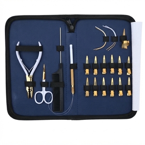 Kit Profesional de Herramientas para Extensiones de Cabello: Alicates de Microperlas, Alicates de Eliminación, Cortador de Queratina, Tijeras de Gancho, Clips - Product Image 6