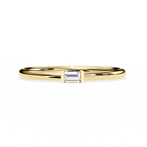 Anillo de Compromiso, Aniversario o Boda de Oro de 10k, 14k o 18k con Diamante Corte Baguette para Mujer, Certificado IGI, Diseño de Diseñador de Moda - Product Image 1