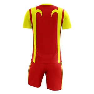 Conjunto de Camiseta y Pantalones Cortos de Fútbol para Hombre, Rayas Azul Verde, Sublimado, Absorbe la Humedad, Ajuste Atlético, Todas las Temporadas, Logotipo Personalizado, Servicio OEM - Product Image 2
