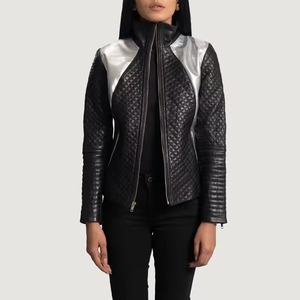 Blouson Bomber en Cuir Véritable pour Femme, Style Motard, Coupe Slim, en Peau de Mouton, Vêtement d'Extérieur, Vente en Gros Personnalisée - Product Image 3