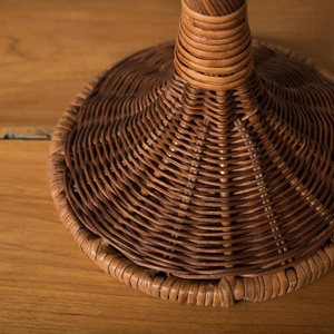 Wholesale Handcrafted Rattan <b>Mushroom</b> Table Lamp Nightstand Light <b>For</b> Home Hotel Resort Bedroom Living Room Office <b>Decor</b> - Product Image 3