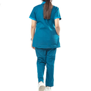 New Design Wholesale Factory Price Nursing Wear Plain Elastic Waist Drawstring Design Slim Fit Stretchable Women's <b>Scrub</b> Suits - Product Image 5