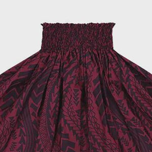 Jupe smockée brodée à imprimé ethnique pour femme, costume de danse hawaïenne traditionnel, tons terreux, silhouette fluide, légère - Product Image 2