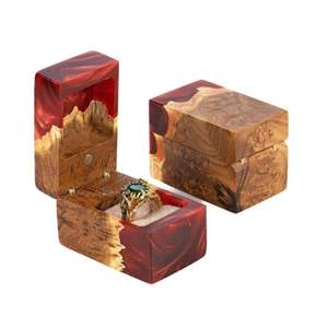 New Fashionable Design <b>Trinket</b> <b>Box</b> Wedding Ring Earring Bracelet Resin Finishing Wooden Jewellery <b>Box</b> Design Usage Item - Product Image 1