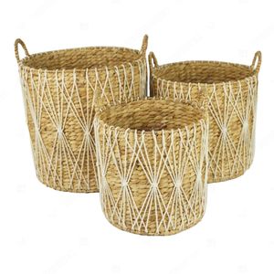 MACRAME NET <b>Wicker</b> Planter Hyacinth <b>Basket</b> Cotton Decor Home Accessories Bathroom Laundry - Product Image 5