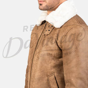 Blouson Premium Homme en Daim Marron avec Doublure en Fausse Fourrure Chaude, Style Motard, Manteau d'Hiver en Daim, Veste Extérieure Élégante en Polaire - Product Image 4