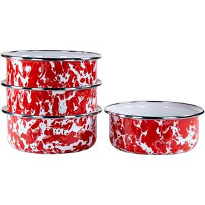 Juego de 4 Tazones para Servir Alimentos de Acero Inoxidable de Primera Calidad, Diseño Nuevo, Tamaños Personalizados, Perfectos para Frutas y Uso en la Cocina - Product Image 1