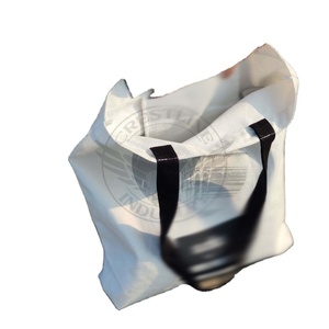 Sac de courses et cadeaux personnalisé, long, uni, écologique, réutilisable, grande capacité, avec logo imprimé, poignée en corde de nylon colorée et bandoulière - Product Image 4