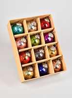 Boules de Noël en verre craquelé, ensemble de 12 décorations pour arbre de Noël