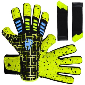 Gants de gardien de but professionnels personnalisés, paume avant en latex aqua, dos en latex avec impression par sublimation et caoutchouc injecté en silicone T-Tab - Product Image 4
