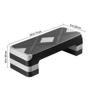 28-Inch Workout Aerobic Stepper Height Adjustable Fitness Training <b>Step</b> Deck Trainer Aerobic Exercise <b>Step</b> Platform 4 Ri Product - Product Image 2