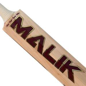 Batte de cricket Mb Malik Umz Vintage Classic 7 étoiles en saule anglais, légère et durable, avec housse anti-bulles offerte et feuille anti-usure pour une meilleure adhérence - Product Image 3