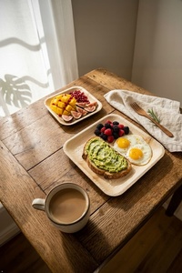 Environment Friendly Palm Leaf 10 Inches <b>Plates</b> for Catering Events Hotels and Restaurants Fast Food Serving Solutions <b>Plates</b> - Product Image 1