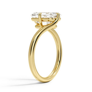 Bague de fiançailles solitaire en diamant taille ronde Crossover - Product Image 2