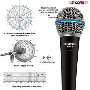 Micrófono Dinámico Profesional de 5 Núcleos para Karaoke, Micrófono con Cable XLR para Escenario y Estudio - Product Image 2