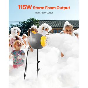 Cannone schiumogeno portatile da 115 W per feste, potente macchina per piscina da giardino da 115 W con treppiede, generatore di schiuma portatile per feste - Product Image 2