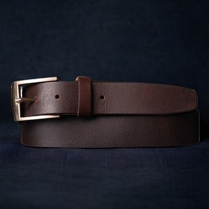 Cinturón de Cuero Genuino para Hombre, Fabricación Personalizada en Sialkot, Venta al Por Mayor, Borde Crudo, Piel de Búfalo Gruesa, Modelo LMB-0082B - Product Image 5