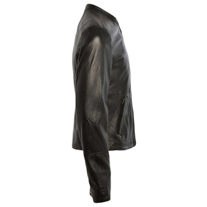 Nouvelle veste en cuir d'hiver haut de gamme pour hommes, douce, durable, de haute qualité, élégante, moderne, décontractée, avec logo sur le devant, prix abordable - Product Image 5