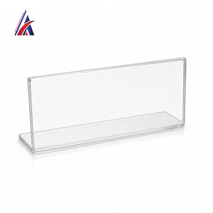 Offre Spéciale : Excellent Support en Acrylique en Forme de L pour Étiquettes de Prix, 210x75 mm, Incliné, Transparent, pour Comptoir ou Table - Product Image 6