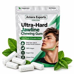 Chewing-gum ultra-dur sans sucre, végétalien, sans gluten, à la menthe poivrée, OEM ODM pour adultes, non destiné aux femmes enceintes - Product Image 1