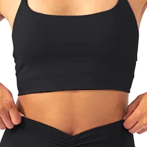 Meilleur fournisseur, qualité supérieure, prix de gros, respirant, service OEM, vêtements décontractés avec logo personnalisé, soutien-gorge de sport simple à col halter - Product Image 6