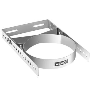 Support mural réglable en acier inoxydable 304 pour tuyaux d'échappement de 6 pouces de diamètre, kit de montage multifonctionnel robuste - Product Image 1