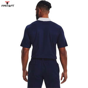 T-shirt en coton tricoté polyester/coton à manches courtes, personnalisable avec logo, style décontracté estival, vente chaude du fabricant - Product Image 4