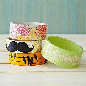 Bracelets en bois faits à la main pour femmes, mode ethnique traditionnelle et bijoux peints pour les fêtes - Product Image 2