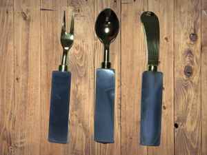 Ensemble de couverts en résine royale unique, finition mate, vaisselle décorative, design moderne, ensemble de couverts en acier inoxydable pour la cuisine, la salle à manger et les événements - Product Image 5