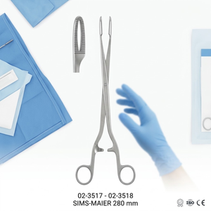 คีมจับฟองน้ำซิมส์ ไมเออร์ ขนาด 280 มม. เครื่องมือผ่าตัดทางนรีเวช ทำจากเหล็กกล้าไร้สนิม ความแม่นยำสูง - Product Image 2