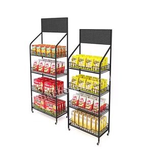 Exhibidor de Metal Vertical de Doble Cara, Resistente y Personalizado, para Snacks y Frutas en Supermercados, con Superficie Pulida - Product Image 2