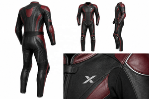 Traje de Motocicleta de Cuero de Una Pieza, Estampado Premium, para Invierno |   Negro Marrón |   Fabricante OEM/ODM |   Alta Calidad |   Personalizable - Product Image 6