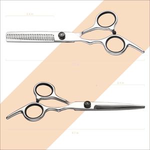 Sharp 440C Stainless Steel Salon Hair Scissors Barber <b>Thinning</b> Shears with Pink Grip for Hairdressers and Stylists - Product Image 5