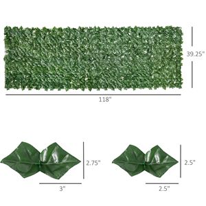 Paneles de Césped Artificial de 118 x 39 Pulgadas, Fondo Verde para Exteriores e Interiores, para Jardines y Cercas, Decoración de Pared Duradera - Product Image 4