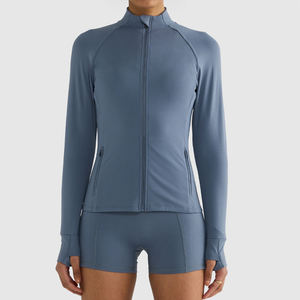 Custom <b>Women</b> 3 Piece Yoga Set Sports Bra Biker Shorts and Zip Up Jacket Gym Fitness Workout Activewear Matching Clothing - Product Image 3