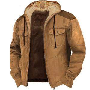 Chaqueta Varsity de Punto Personalizada para Hombre, Impermeable y Resistente al Viento, con Mangas de Forro Polar, Diseño Elegante con Estampado 3D para Invierno - Product Image 2