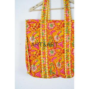 Bolsos de Mano Grandes de Algodón con Estampado Floral Vintage, Personalizados y a la Moda, para Mujer, Otoño Invierno, Bolsos de Hombro con Estampado a Mano, Acolchados - Product Image 3