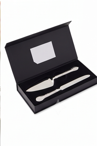 Royal Design Cake Server And Knife Set Stainless Steel With Silver Finished Perfect For Anniversary And Wedding Table <b>Accessory</b> - Product Image 4