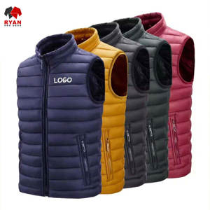 Gilet matelassé pour homme de qualité supérieure, tissu confortable et respirant avec logo personnalisé, fermeture à glissière - Product Image 1