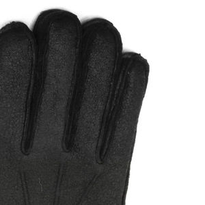 Gants d'équitation en cuir véritable pour homme, noir uni, coupe classique, gants d'équitation 2026 - Product Image 2