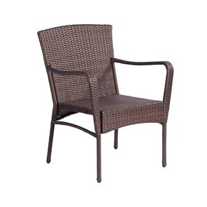 3 pezzi Set di posti a sedere all'aperto marrone gruppo di mobili da giardino in Rattan Set di sedie da giardino marrone da bistrot - Product Image 3