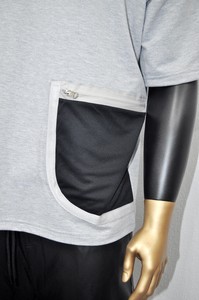 เสื้อเชิ้ตแขนสั้นคอจีนสีเทาสำหรับผู้ชาย ผ้าคอตตอน 100% ระบายอากาศได้ดี เนื้อผ้าถัก สวมใส่สบายในฤดูร้อน - Product Image 3