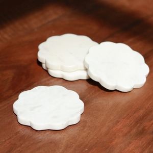 Most Selling Terrazzo Marble <b>Coaster</b> Set of 6 With <b>Gold</b> Holder Elegant Stone Finish For Luxury Home Office Desk Styling and Gift - Product Image 1