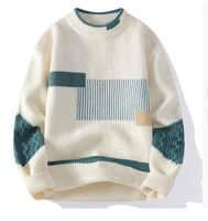 Pull en maille de luxe pour homme, personnalisé OEM/ODM, brodé, épais, à manches longues, respirant, très demandé