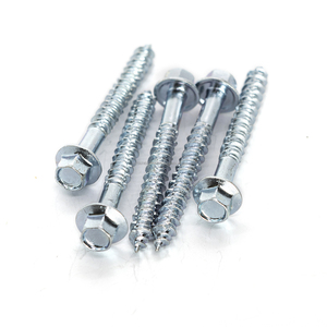 High Strength Class 4 Metric/Inch Carbon Steel Sharp Point External Hex Head Coarse Wood Thread HRC22-32 Zinc Plated PDC Model 4 - Product Image 4